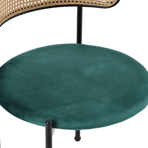 Conjunto de mesa e cadeiras de jantar 5 peças - 4 cadeiras de jantar em veludo e 1 mesa retangular - estilo moderno e simples - Cinza + Verde + Preto