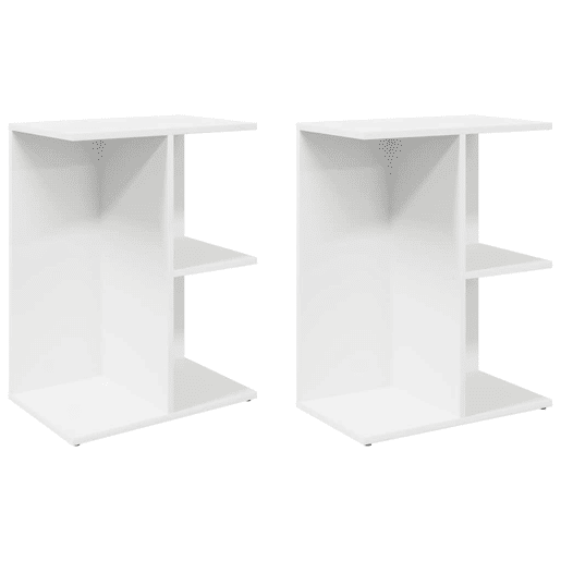 Lote de 2 Mesas De Cabeceira - Mesinhas De Cabeceira 46,5x29x61 cm derivados de madeira branco