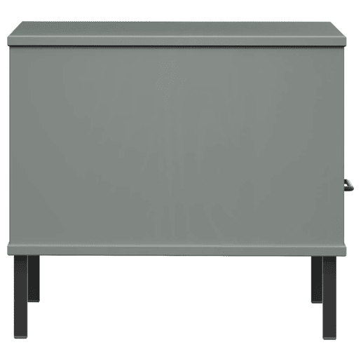 Mesa De Cabeceira Mesinha De Cabeceira - c pernas de metal pinho maciço OSLO cinzento