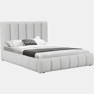 Cama Boucle com baú Annie - 140 x 190 cm - Branco