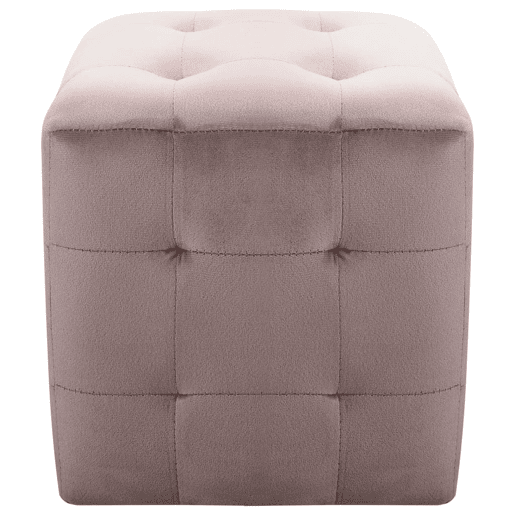 Lote de 2 Mesas De Cabeceira - Mesinhas De Cabeceira 30x30x30 cm veludo rosa