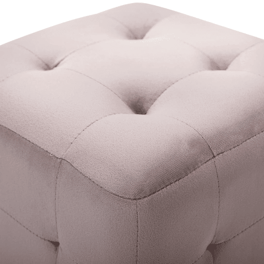 Lote de 2 Mesas De Cabeceira - Mesinhas De Cabeceira 30x30x30 cm veludo rosa
