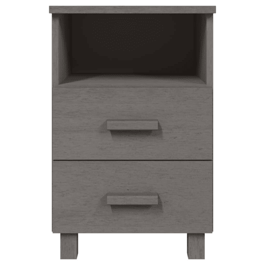 Lote de 2 Mesas De Cabeceira - Mesinhas De Cabeceira 40x35x62cm pinho maciço cinza-claro