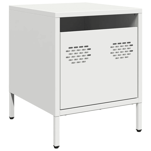 Lote de 2 Mesas De Cabeceira - Mesinhas De Cabeceira 35x39x43,5 cm aço branco