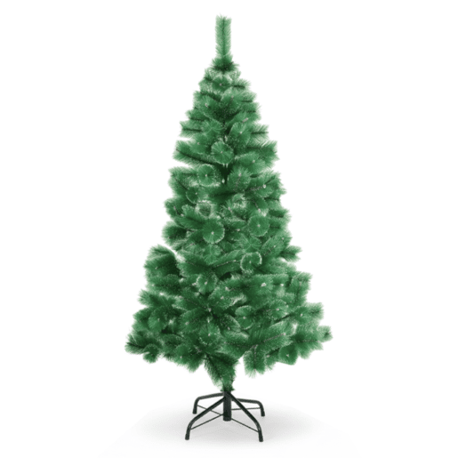 Árvore de Natal artificial de azevinho de 180 cm, árvore de Natal nevada com agulhas de pinheiro naturais e neve Árvore de Natal artificial de azevinho de 180 cm, árvore de Natal nevada com agulhas de pinheiro naturais e neve