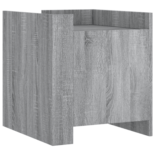 Mesa De Cabeceira - Mesinha De Cabeceira 45x50x50 cm derivados de madeira cinzento sonoma