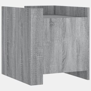 Mesa De Cabeceira - Mesinha De Cabeceira 45x50x50 cm derivados de madeira cinzento sonoma