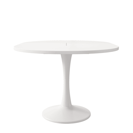 Mesa de jantar extensível 100140 x 100 x 75 cm - Mesa ovalada, mesa de café, estilo moderno - Branco