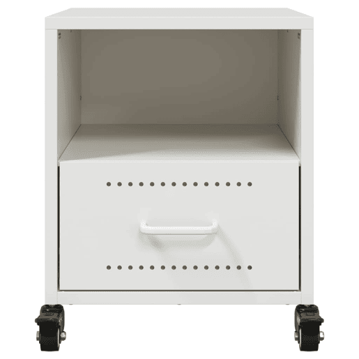 Lote de 2 Mesas De Cabeceira - Mesinhas De Cabeceira 36x39x43,5 cm aço branco