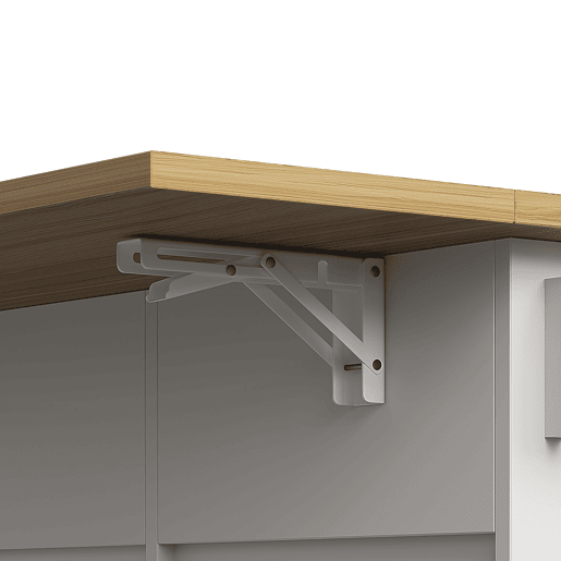 Carrinho de cozinha 107 cm - com bancada, suporte para toalhas, prateleira para especiarias, divisórias ajustáveis - branco