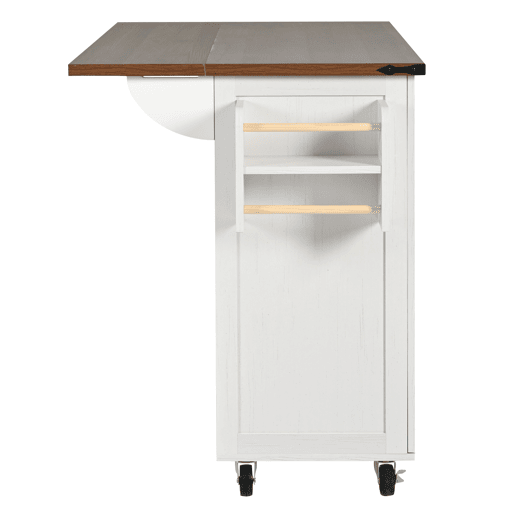 Ilha de cozinha - Carrinho de serviço com superfície extensível - Bege Ilha de cozinha - Carrinho de serviço com superfície extensível - Bege