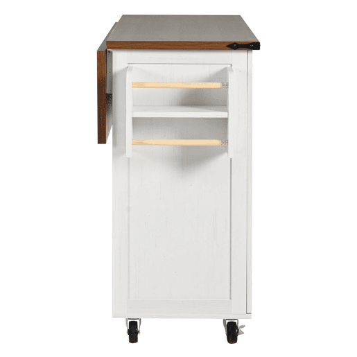 Ilha de cozinha - Carrinho de serviço com superfície extensível - Bege Ilha de cozinha - Carrinho de serviço com superfície extensível - Bege
