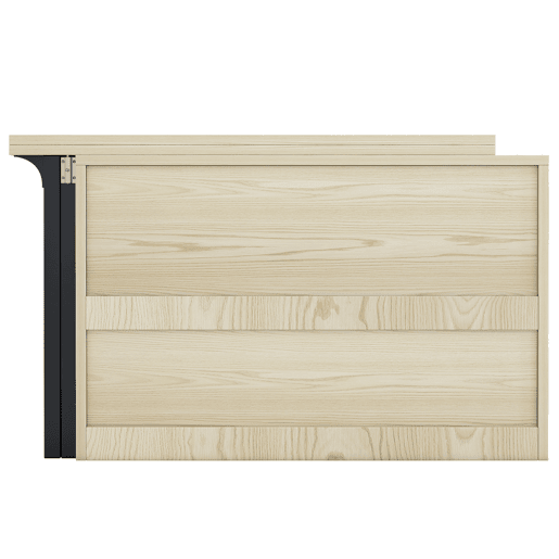 Mesa de jantar extensível com arrumação - Mesa de jantar moderna e móvel, mesa dobrável com grande arrumação, giratória a 360° - Natural