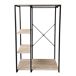 Armario Abierto Estilo Industrial con Barra y Baldas - 167x90x41cm Armario Abierto Estilo Industrial con Barra y Baldas - 167x90x41cm Negro/ Madera