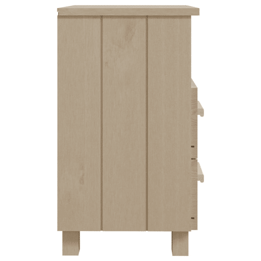 Lote de 2 Mesas De Cabeceira - Mesinhas De Cabeceira 40x35x62cm pinho maciço castanho-mel