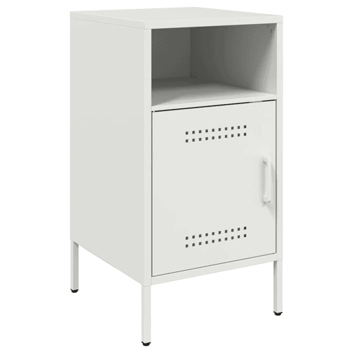 Lote de 2 Mesas De Cabeceira - Mesinhas De Cabeceira 36x39x68 cm aço branco
