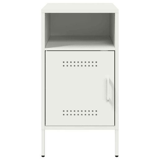 Lote de 2 Mesas De Cabeceira - Mesinhas De Cabeceira 36x39x68 cm aço branco