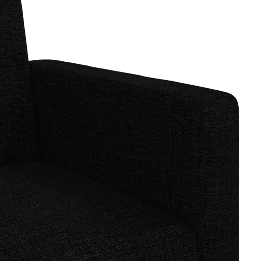 Sofá cama com almofadas 220 x 100 x 53 cm tecido preto 02_0019831 Sofá cama com almofadas 220 x 100 x 53 cm tecido preto 02_0019831