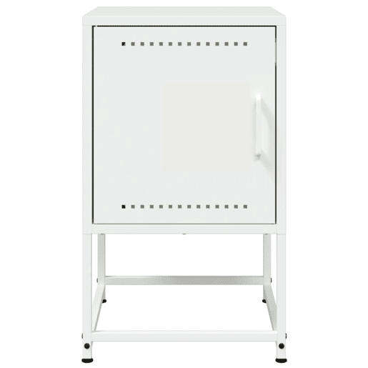 Lote de 2 Mesas De Cabeceira - Mesinhas De Cabeceira 36x39x60,5 cm aço branco