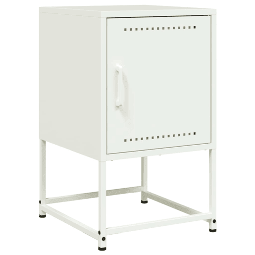 Lote de 2 Mesas De Cabeceira - Mesinhas De Cabeceira 36x39x60,5 cm aço branco