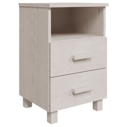 Lote de 2 Mesas De Cabeceira - Mesinhas De Cabeceira 40x35x62 cm pinho maciço branco