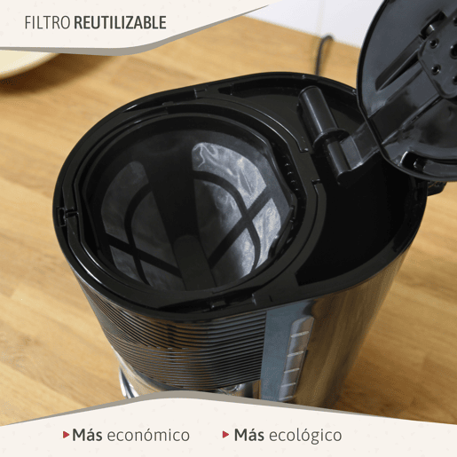 Briebe SKT1185BLK Elegance Conjunto Torradeira de Pão + Chaleira Elétrica 1,7L + Máquina de Café Filtro + Espumador de Leite, 2200, Preto