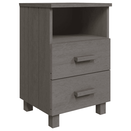 Mesa De Cabeceira - Mesinha De Cabeceira 40x35x62 cm pinho maciço cinza-claro