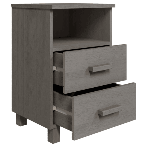 Mesa De Cabeceira - Mesinha De Cabeceira 40x35x62 cm pinho maciço cinza-claro