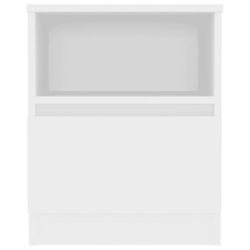 Lote de 2 Mesas De Cabeceira - Mesinhas De Cabeceira 40x40x50 cm derivados de madeira branco