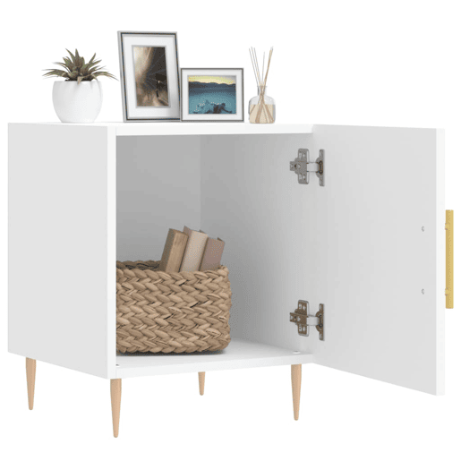 Mesa De Cabeceira Mesinha De Cabeceira - 40x40x50 cm derivados de madeira branco