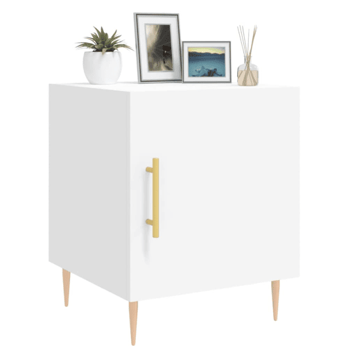 Mesa De Cabeceira Mesinha De Cabeceira - 40x40x50 cm derivados de madeira branco