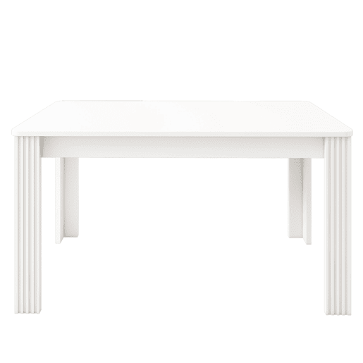 Mesa de jantar 120x80 - Moderna, robusta, com quatro pernas, estilo simples - Branca