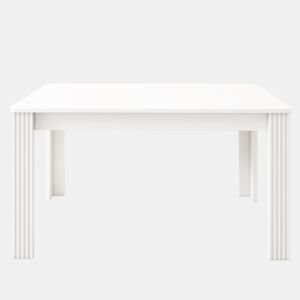 Mesa de jantar 120x80 - Moderna, robusta, com quatro pernas, estilo simples - Branca