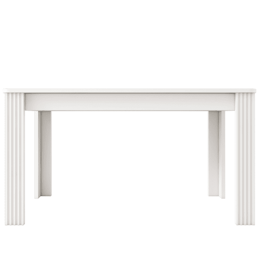 Mesa de jantar 120x80 - Moderna, robusta, com quatro pernas, estilo simples - Branca