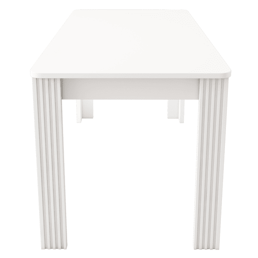Mesa de jantar 120x80 - Moderna, robusta, com quatro pernas, estilo simples - Branca