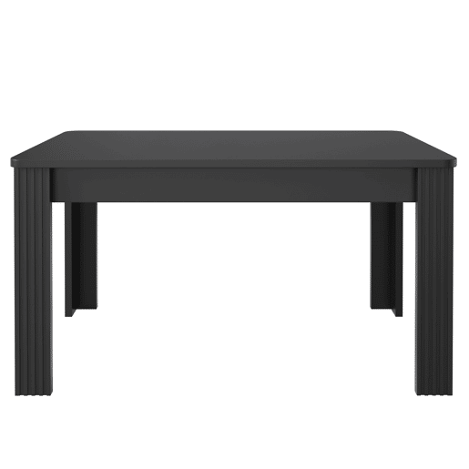 Mesa de jantar 116x65 - moderna, robusta, retangular, com 4 pernas, estilo café-lounge - preta