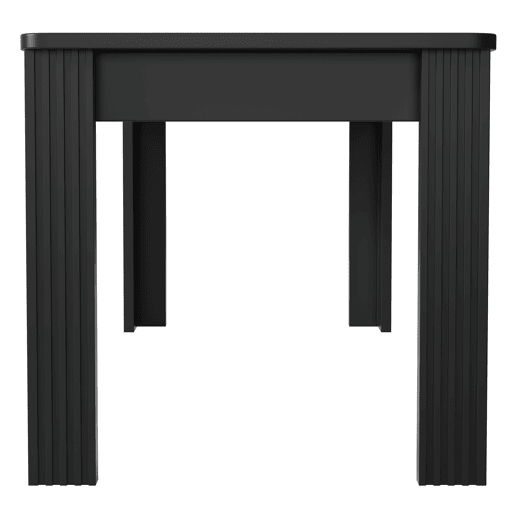 Mesa de jantar 116x65 - moderna, robusta, retangular, com 4 pernas, estilo café-lounge - preta