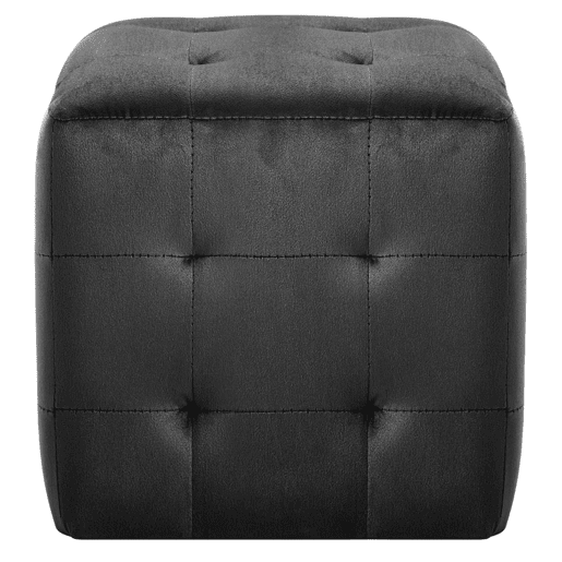 Lote de 2 Mesas De Cabeceira - Mesinhas De Cabeceira 30x30x30 cm veludo preto