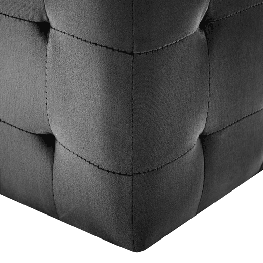 Lote de 2 Mesas De Cabeceira - Mesinhas De Cabeceira 30x30x30 cm veludo preto