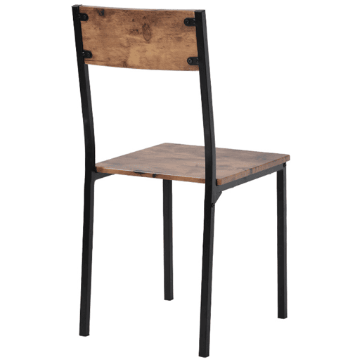 Conjunto de sala de jantar - Mesa com 2 cadeiras - Vintage castanho