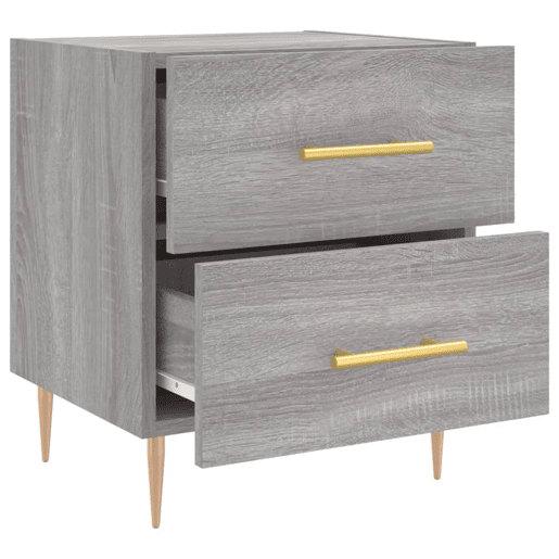 Mesa De Cabeceira - Mesinha De Cabeceira 40x35x47,5 cm derivados madeira sonoma cinza