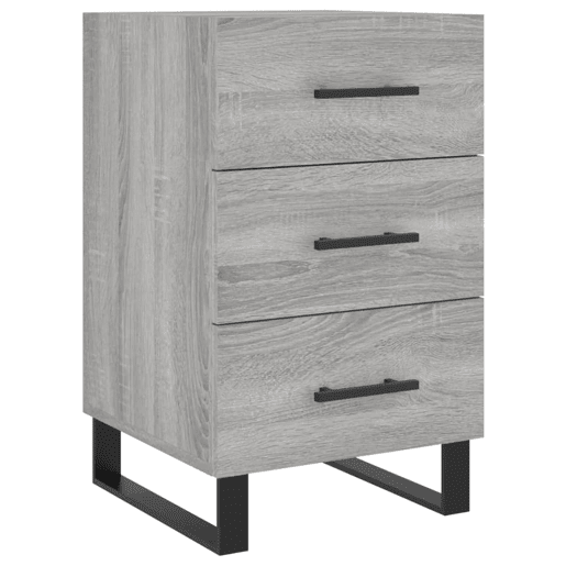 Mesa De Cabeceira - Mesinha De Cabeceira 40x40x66 cm derivados madeira cinzento sonoma