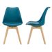 Juego de sillas comedor escandinavo asiento cocina plástico Juego de sillas comedor escandinavo asiento cocina plástico Turquesa
