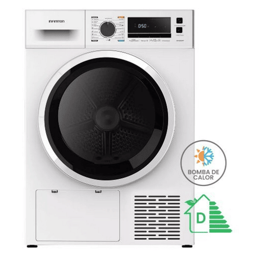 Máquina de Secar com Bomba de Calor Infiniton SD-BC9DWP, 9 kg, D, 16 Programas, Branco