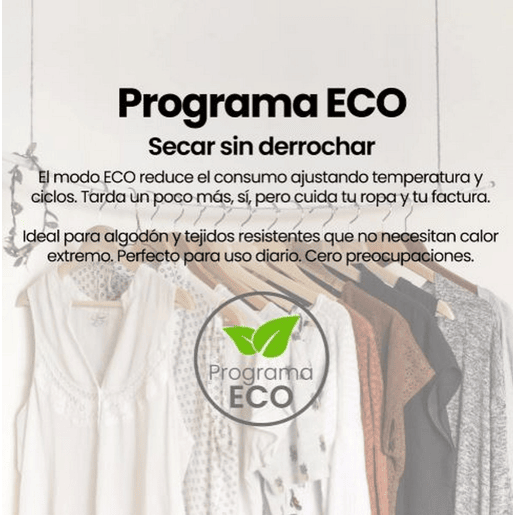 Máquina de Secar com Bomba de Calor Infiniton SD-BC9DWP, 9 kg, D, 16 Programas, Branco