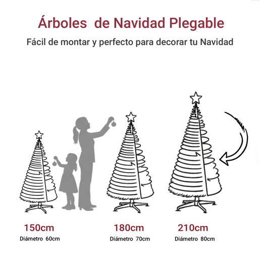 Árvore de Natal dobrável e retrátil de 180 cm - Fácil de montar Árvore de Natal dobrável e retrátil de 180 cm - Fácil de montar