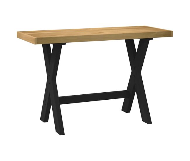 Escritorio - mesa de ordenador patas en x madera maciza pino 120x50x75 cm