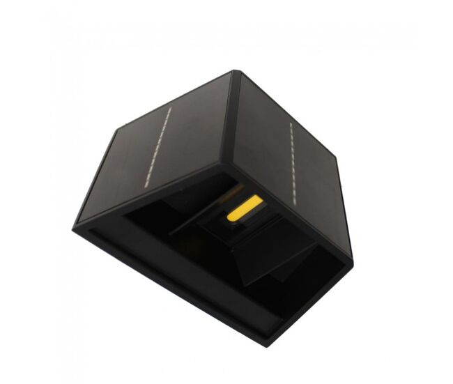 Aplique led solar con sensor alero 4000k 2.7w marca wonderlamp