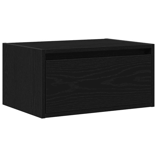 Mesa De Cabeceira De Parede Mesinha De Cabeceira - com luzes LED carvalho preto
