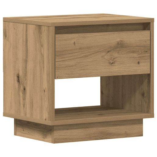 Lote de 2 Mesa De Cabeceira - Mesinha De Cabeceira com gaveta carvalho artisiano 45 x 34 x 44 cm